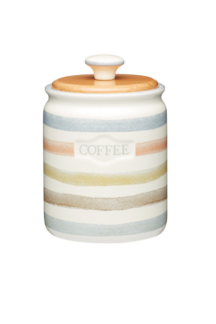 Classic Collection Striped Ceramic Coffee Storage Jar