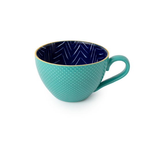 Mikasa Indigo Chevron Stoneware Mug, 330ml