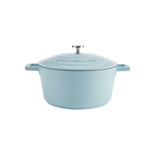 MasterClass Cast Aluminium Casserole Dish, 4L, Sky Blue