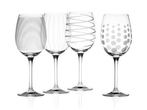 Mikasa Cheers Set Of 4 White Wine Glasses