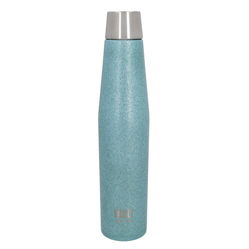 BUILT Apex 540ml Insulated Water Bottle, BPA-Free 18/8 Stainless Steel - 'Aqua Glitter'