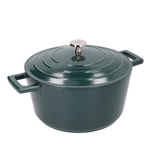 MasterClass Cast Aluminium Casserole Dish, 4L, Hunter Green