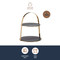 Artesá 2-Tier Brass Cake Stand with Round Slate Serving Platters