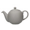 London Pottery Globe Textured Teapot with Strainer, 4-Cup, Grey