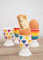 KitchenCraft Rainbow Egg Cups, Set of 4