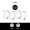 BarCraft Set of 4 Glass Port Sippers