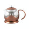 La Cafetière Izmir Glass Tea Infuser, 4-Cup, Copper