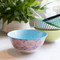 KitchenCraft Blue and Red Mosaic Style Ceramic Bowl, 16cm