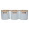 KitchenCraft Tea, Coffee and Sugar Canisters Set of 3, 1 L, Light Blue