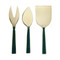 Artesà Cheese Knives, Set of 3, Green and Gold