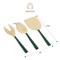 Artesà Cheese Knives, Set of 3, Green and Gold