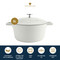 MasterClass Cast Aluminium Casserole Dish, 5L, Cream