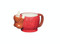 KitchenCraft Painted Ceramic Novelty Highland Cow Mug with Tea Bag Holder