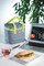 KitchenCraft Lunch Grey Stripy 5 Litre Cool Bag with Lime Handles
