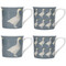 KitchenCraft Fluted Mug Set, Geese Design, Set of 4