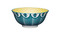 KitchenCraft Leafy Green Print Ceramic Bowl, 16cm