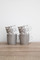 KitchenCraft Barrel Mug Set, Grey Floral / Polka Dot, Set of 4