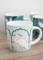 KitchenCraft Barrel Mug Set, Exotic Crane Design, Set of 4