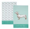 KitchenCraft Set of 2 Dachshund Tea Towels