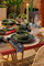 Mikasa Jardin 12-Piece Stoneware Dinner Set, Green