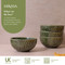 Mikasa Jardin 4-Piece Stoneware Dip Bowl Set, 10cm, Green