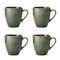Mikasa Jardin 4-Piece Stoneware Mug Set, 420ml, Green