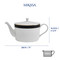 Mikasa Luxe Deco China 4-Cup Teapot, 1.1L, White