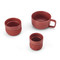 La Cafetière 3pc Family Mug Set, 380ml, 200ml and 100ml, Red