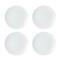 Mikasa Chalk 4-Piece Porcelain Dinner Plate Set, 27cm, White