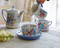 London Pottery Viscri Meadow Milk Jug, 250ml, Ceramic, Almond Ivory / Cornflower Blue