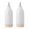 KitchenCraft Idilica Oil and Vinegar Bottles, Set of 2, Cream, 450ml