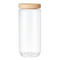 KitchenCraft Idilica Glass Storage Jar with Beechwood Lid, 1000ml