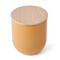 KitchenCraft Idilica Kitchen Canister with Beechwood Lid, 9 x 10cm, Yellow