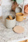 KitchenCraft Idilica Kitchen Canister with Beechwood Lid, 12 x 12cm, Putty