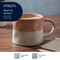 Mikasa Ombre Pink and White Stoneware Mug, 350ml