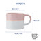 Mikasa Ombre Pink and White Stoneware Mug, 350ml