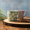 Mikasa Wax Resist Green Flower Mug, 360ML