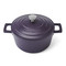 MasterClass 2.5L Small Cast Aluminium Casserole Dish with Lid, Purple, 20cm