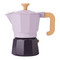 La Cafetière Venice 3 Cup Espresso Maker- Aluminium, Purple, Two Tone