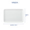 Mikasa Chalk White Rectangle Porcelain Serving Platter, 26.5 x 18cm
