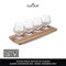 BarCraft Wooden Tasting Paddle 34cm with Set of 4 Glasses, 150ml