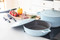 MasterClass Cast Aluminium Shallow Casserole Dish, 4L, Blue