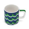 La Cafetière Ceramic Espresso Cup, Blue Cyan Tides, 120ml