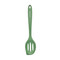 KitchenCraft Silicone Slotted Mixing Spoon, Non-Stick Safe and Heat-Resistant, Green, 27cm