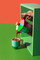 La Cafetière Ceramic Espresso Cup, Green Utopian Lines, 120ml