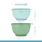 KitchenCraft 12pc Space Saving Stackable Mixing Bowl and Measuring Set, Green and Blue