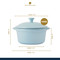 MasterClass 180ml Ceramic Casserole Dish with Lid, Sky Blue, 16cm