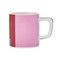 La Cafetière Ceramic Espresso Cup, Pink and Red Utopian Lines, 120ml