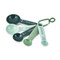 KitchenCraft 5pc Space Saving Nesting Measuring Spoons, Green and Blue