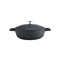 MasterClass Cast Aluminium Shallow Casserole Dish, 2.5L, Black